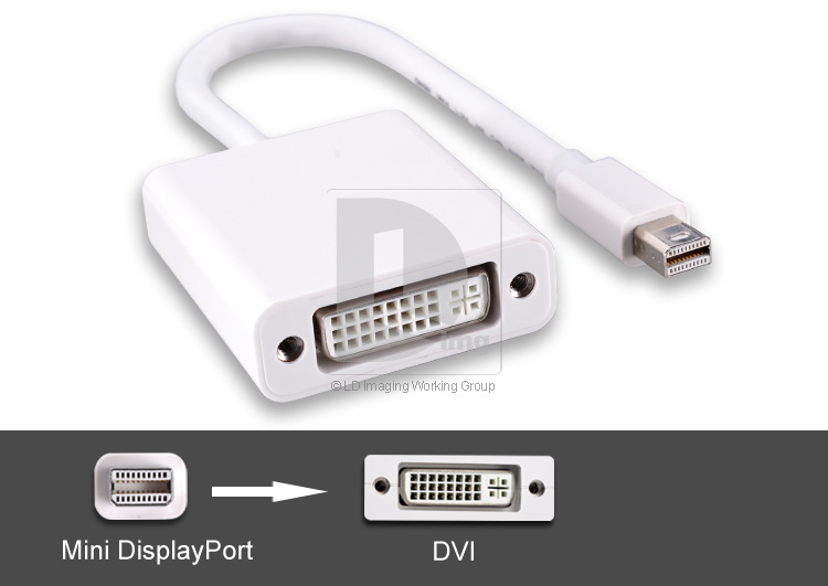 Mini Displayport Male to DVI-I  Cable Adapter for Macbook