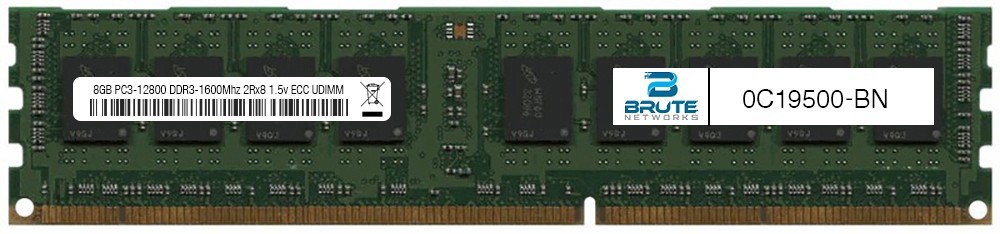 MEMORIA RAM COMPATIBLE IBM 8 GB PC3-12800 DDR3-1600Mhz 2Rx8 1.5 V ECC UDIMMLENOVO THINKSERVER 0C19500 8GB DDR3L-1600