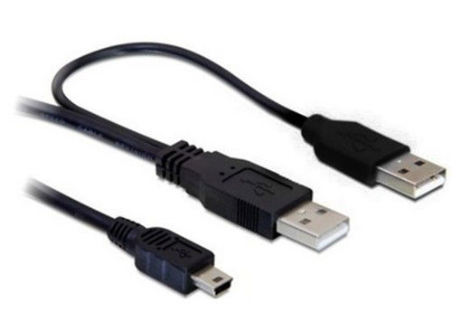 CABLE PARA DISCO DURO DUAL USB A MINI B