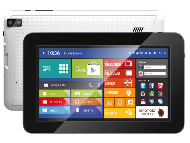 Tablet pc joinet j90 quad core, 1gb ddr3, 8gb memoria, 4x 1.5ghz, android 4.4, doble cámara