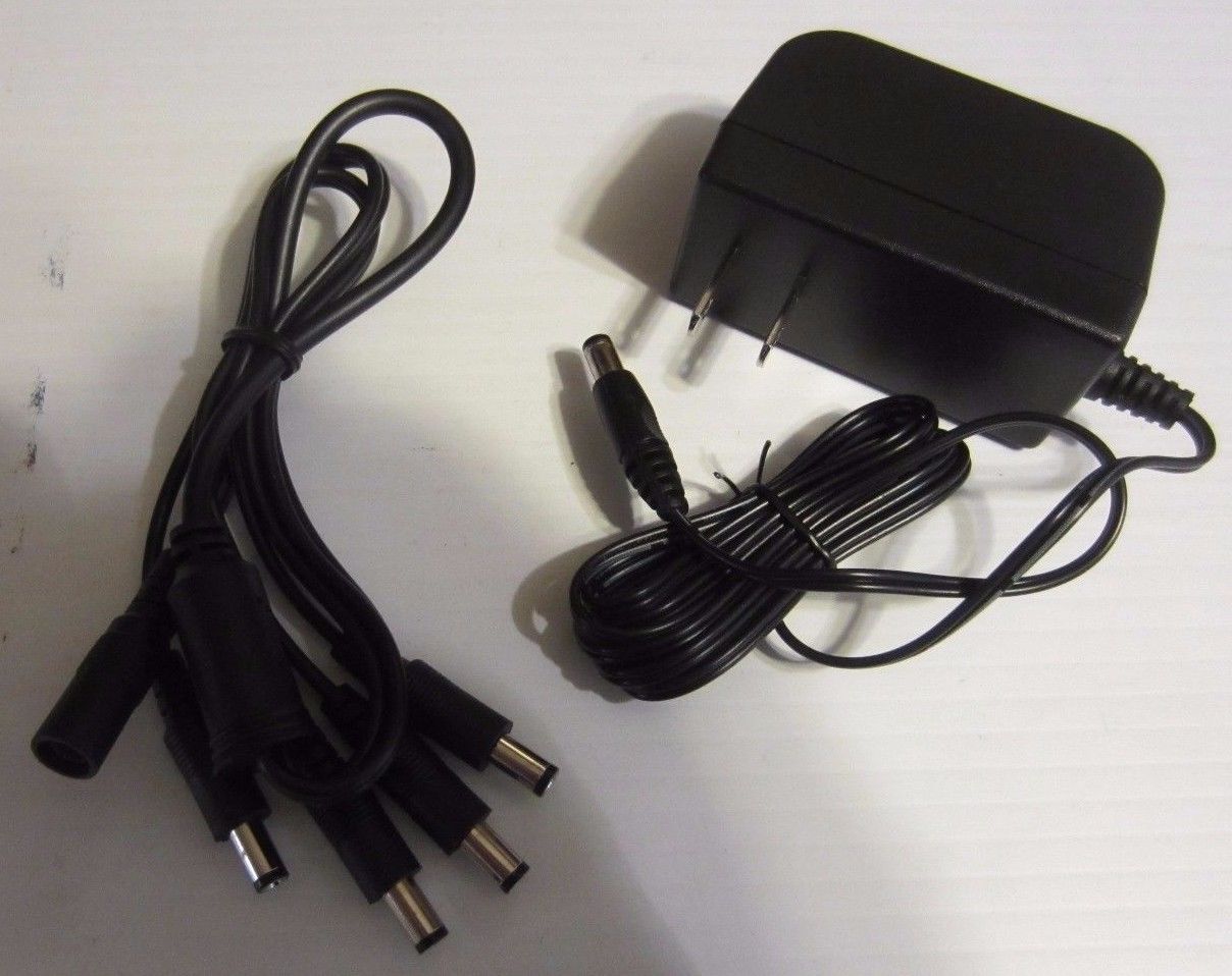 4 to 1 LOREX CCTV Camera AC Power Adapter Pack & Cable - DVE 12v 1.25a
