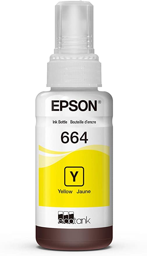 EPSON T664 EcoTank - Botella de tinta de ultra alta capacidad amarilla (T664420-S)