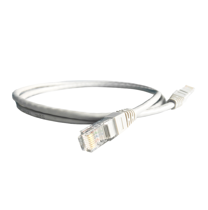 Patch cord Cat. 5e con bota inyectada 2m. Gris