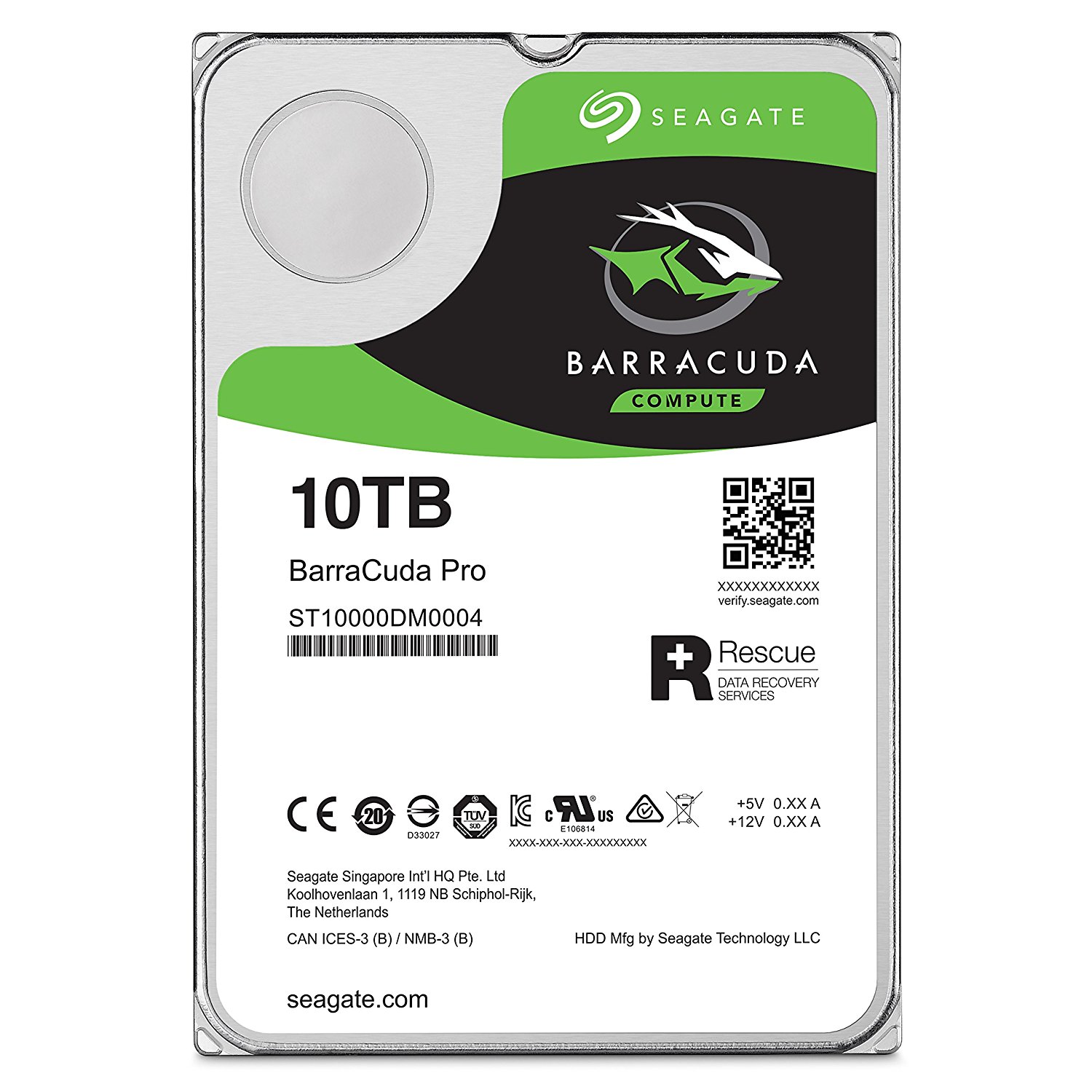 SEAGATE 10TB BARRACUDA PRO 7200RPM SATA 6GB/S 256MB CACHE 3.5 PULGADAS INTERNAL HARD DRIVE (ST10000DM0004)