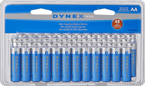 Dynex - AA Batteries (48-Pack) - Blue/Silver