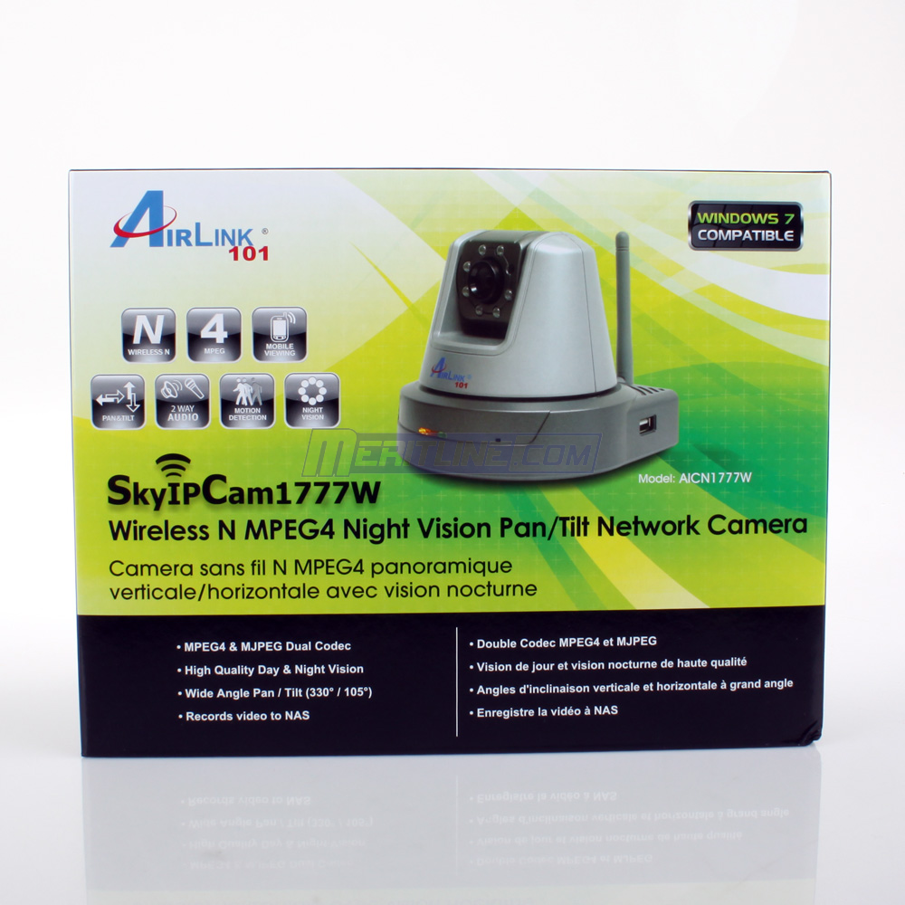 Airlink101 SkyIPCam AICN1777W Wireless N MPEG4 Night Vision Pan