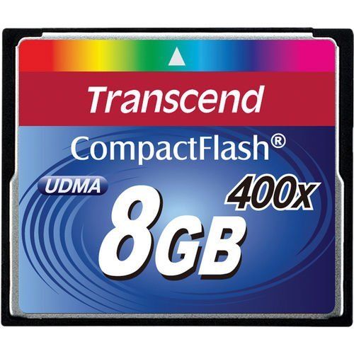 Transcend Compact Flash 8GB 400x High-Capacity Memory Card. TS8GCF400