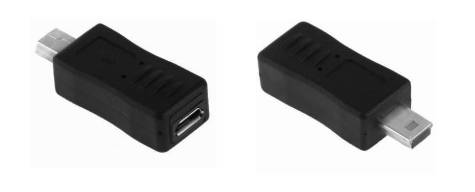 ADAPTADOR USB MINI B A MICRO B  Conecta el cable de un dispositivo USB micro B como Hub, lector de tarjetas u OTG a un puerto USB mini B
