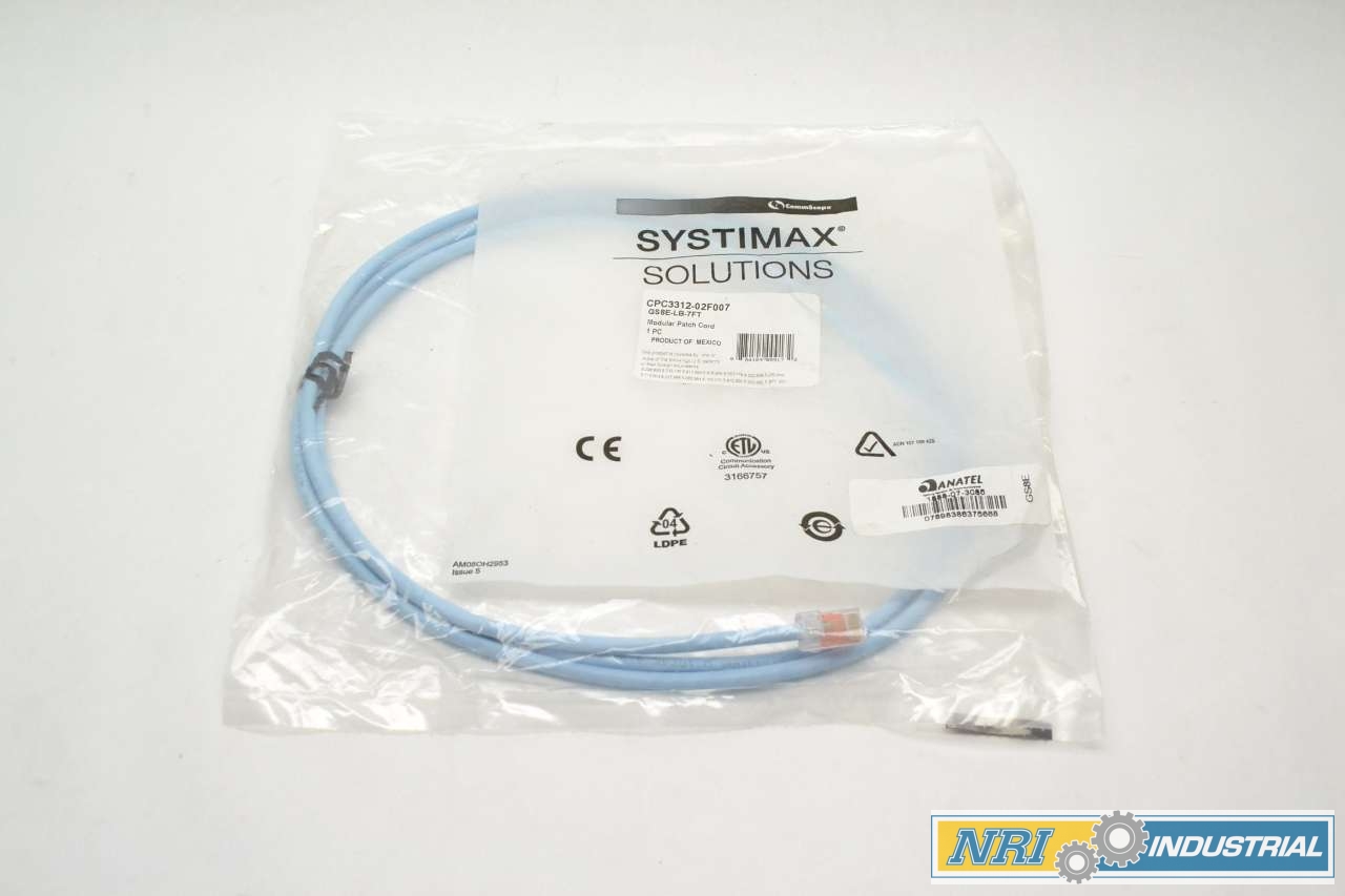Systimax GigaSPEED XL Stranded Cat 6 Modular Patch Cord, 7 ft.