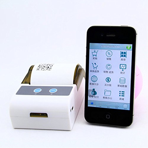 Portable Bluetooth Wireless Receipt Thermal Printer for IOS Android (58mm Paper Width).