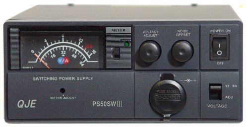 Regulated 50 Amp Compact Power Supply 13.8Vdc (9-15V Adj) w/ Volt - Amp Meter
