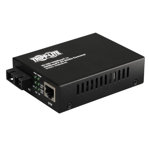 TRIPP LITE Fiber Optic Gig Media Converter UTP Gigabit Ethernet to Fiber (N785-001-SC)