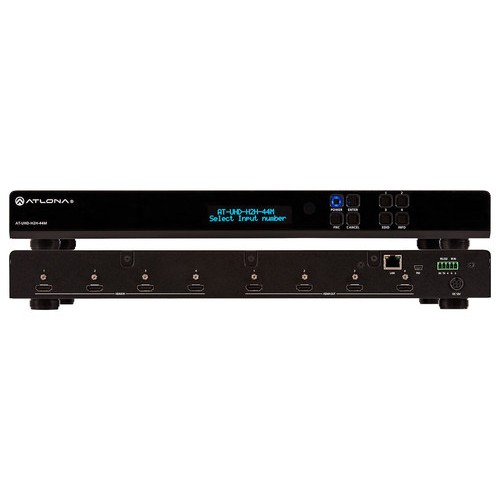 Atlona - 4 x 4 HDMI Matrix Switcher - Black Model: AT-UHD-H2H-44M
