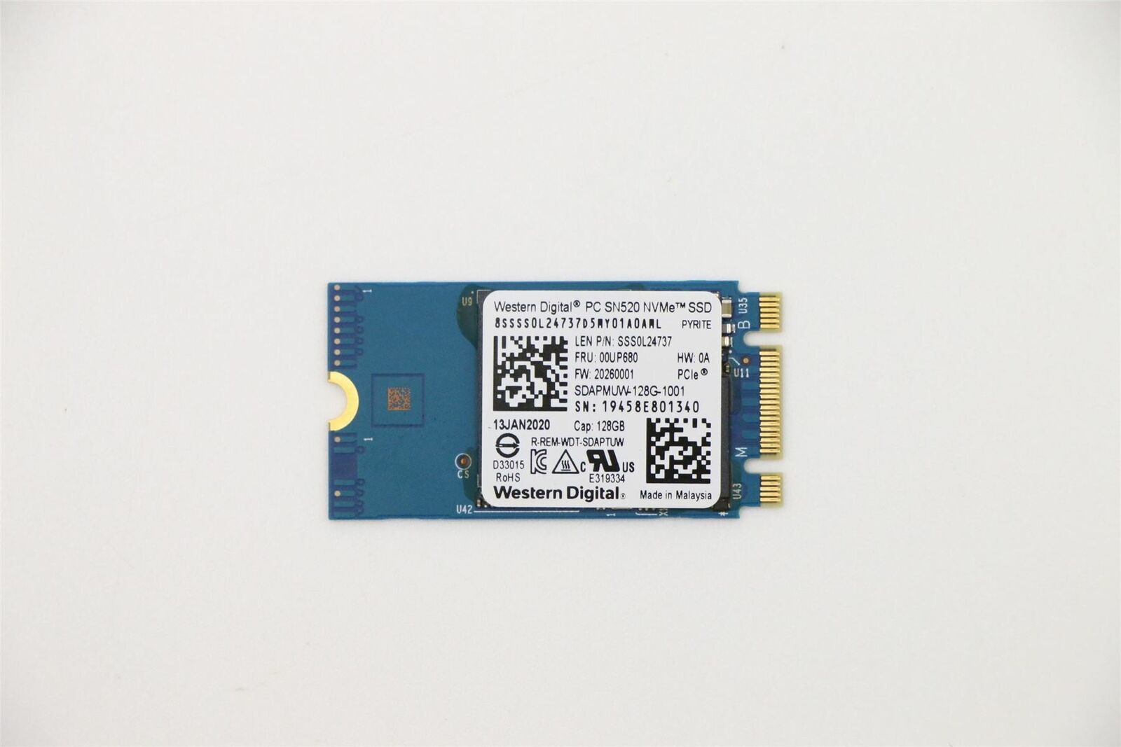 Lenovo 00UP730 Lenovo PCIe NVMe SSD 128 GB M.2 2242FRUSSD m.2 2242 128G