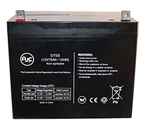 Quickie P200 P210 P222 P300 P320 12V 75Ah Wheelchair Battery - This is an AJC Brand™ Replacement