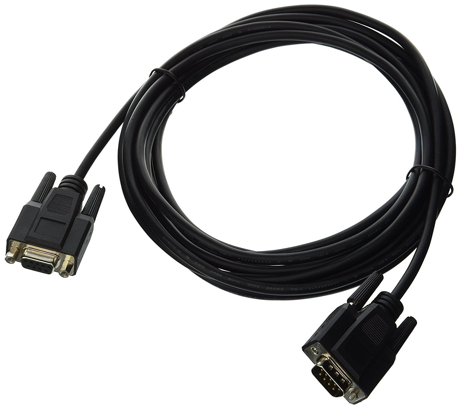 C2G/Cables to Go 52032 DB9 M/F Serial RS232 Extension Cable - Black (15 Feet)
