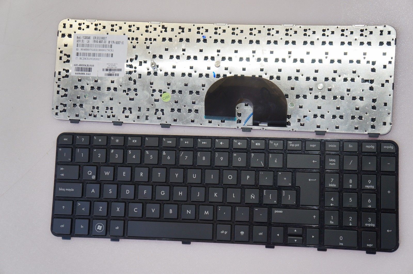 Spanish/Español Keyboard HP Pavilion DV6-6000 With FRAME 665326-161 640436-161