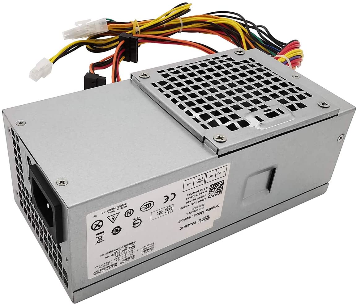 D250AD-00 H250AD-00 250W Power Supply Compatible with Optiplex 390 790 990 3010 Inspiron 537s 540s 545s 546s 560s 570s 580s 620s Vostro 200s 220s 230s 260s 400s Studio 540s 537s 560s Slim DT Systems
