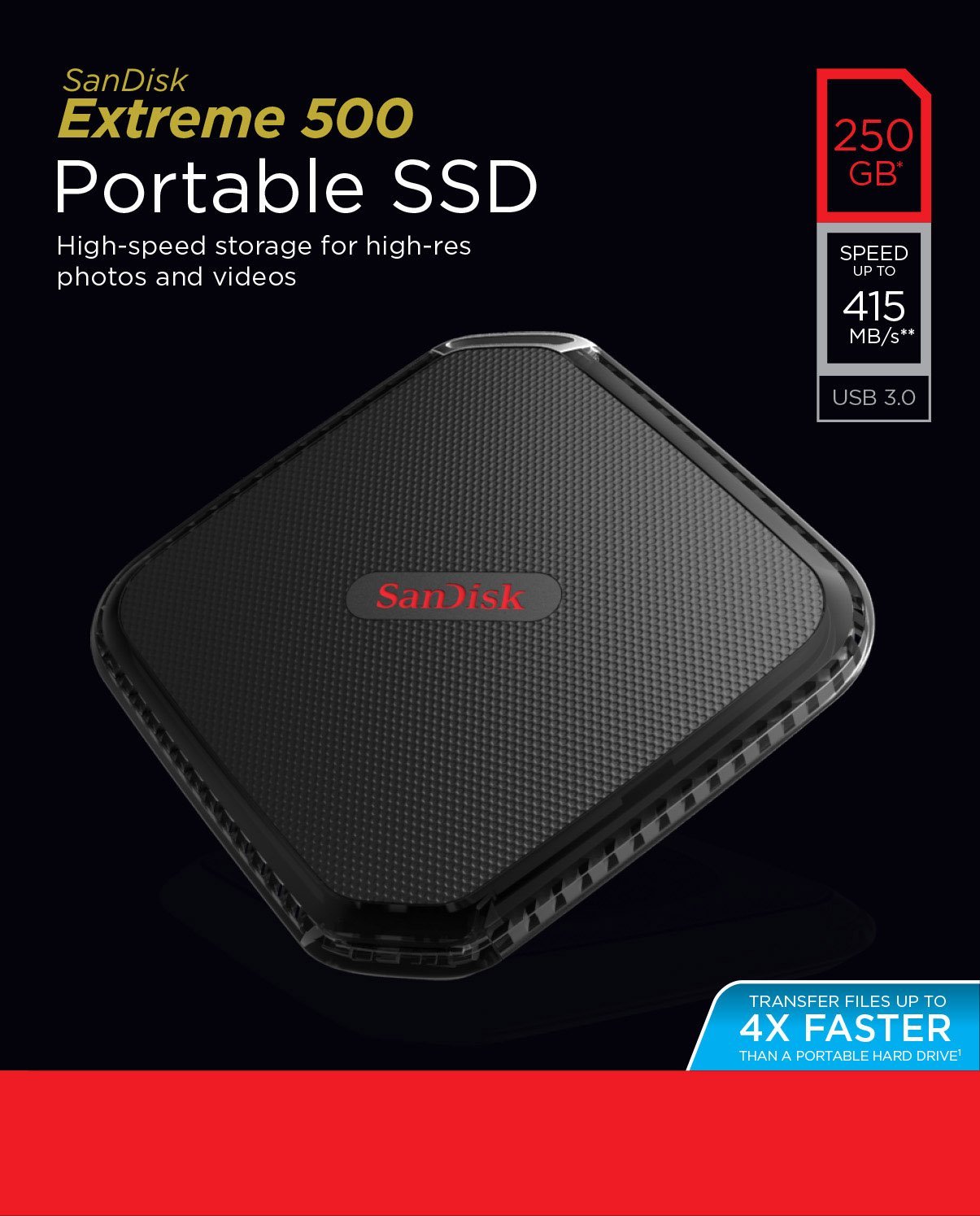 SanDisk Extreme 500 Portable SSD 250GB SDSSDEXT-250G-G25