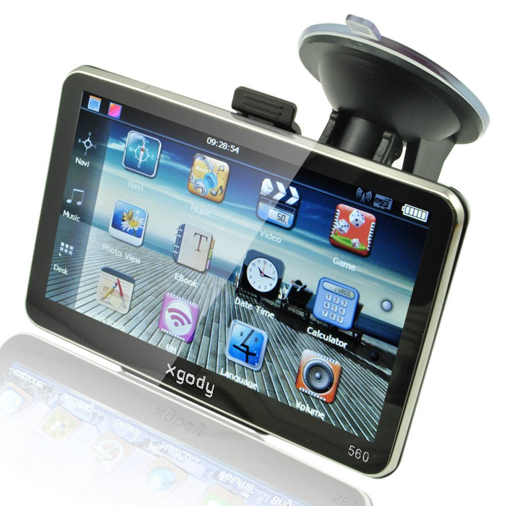 Car GPS Navigation 5 Inch  Sat Nav Touch Screen Built-in 4GB 128MB RAM FM MP3 MP4 Lifetime Map WinCE6.0
