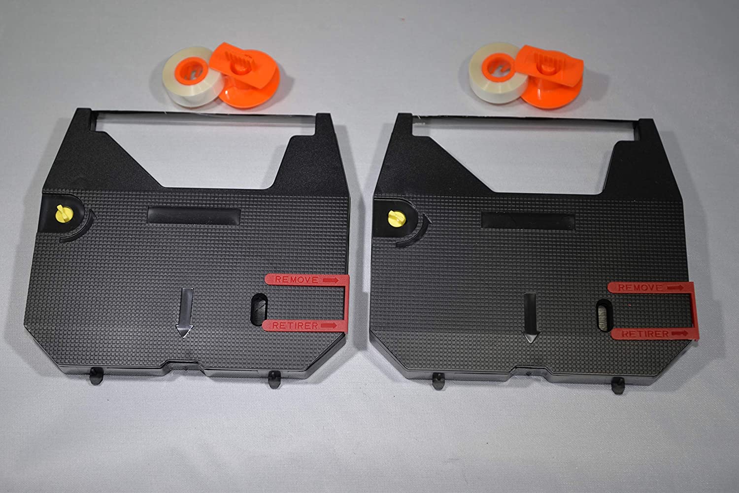 FJA Products cintas de máquina de escribir compatibles y carretes de cinta de corrección para máquinas de escribir Brother  AX15 SX4000 GX6750 Incluye 2 de cada uno color negro