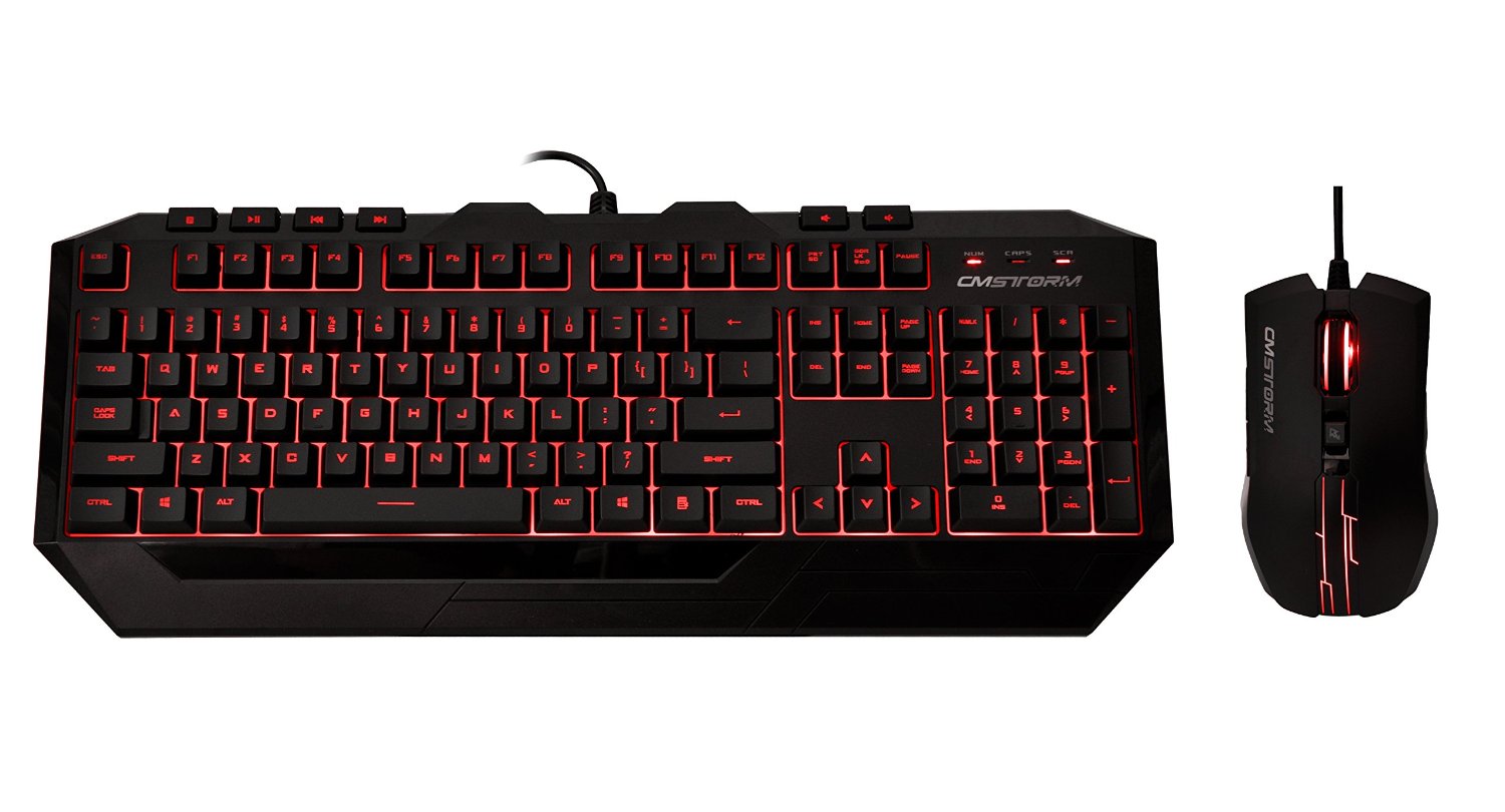 CM Storm Devastator - LED Gaming Keyboard and Mouse Combo Bundle (Red Edition).
