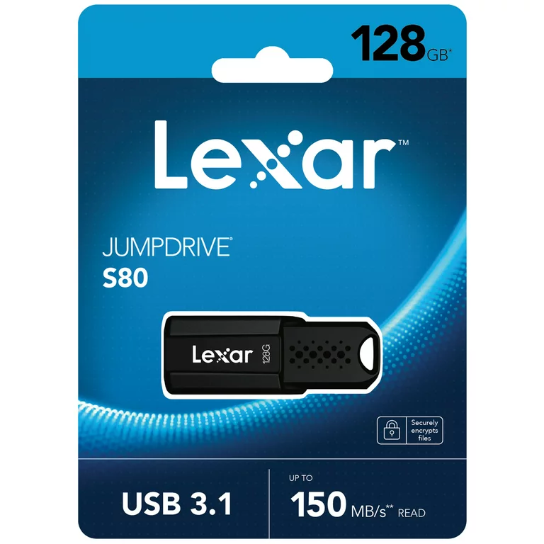 Memoria USB Lexar 128GB JumpDrive S80 USB 3.1 Gen 1 Type-A Flash Drive
