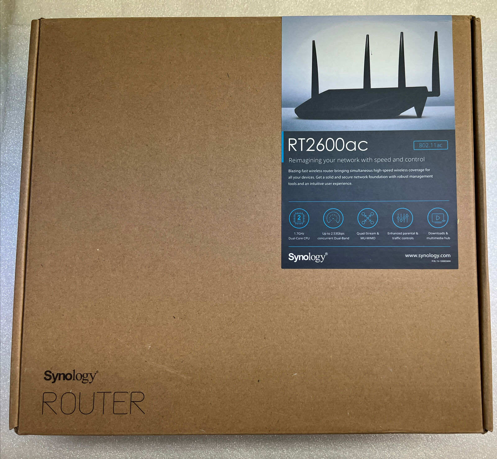 WIRELESS DUAL-BAND GIGABIT ROUTER SYNOLOGY RT2600AC