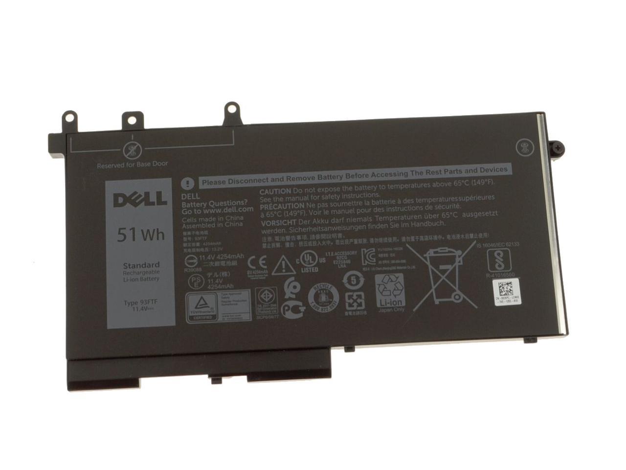 Dell OEM Original Latitude 5580 5480 5280 3-Cell 51Wh Laptop Battery 93FTF