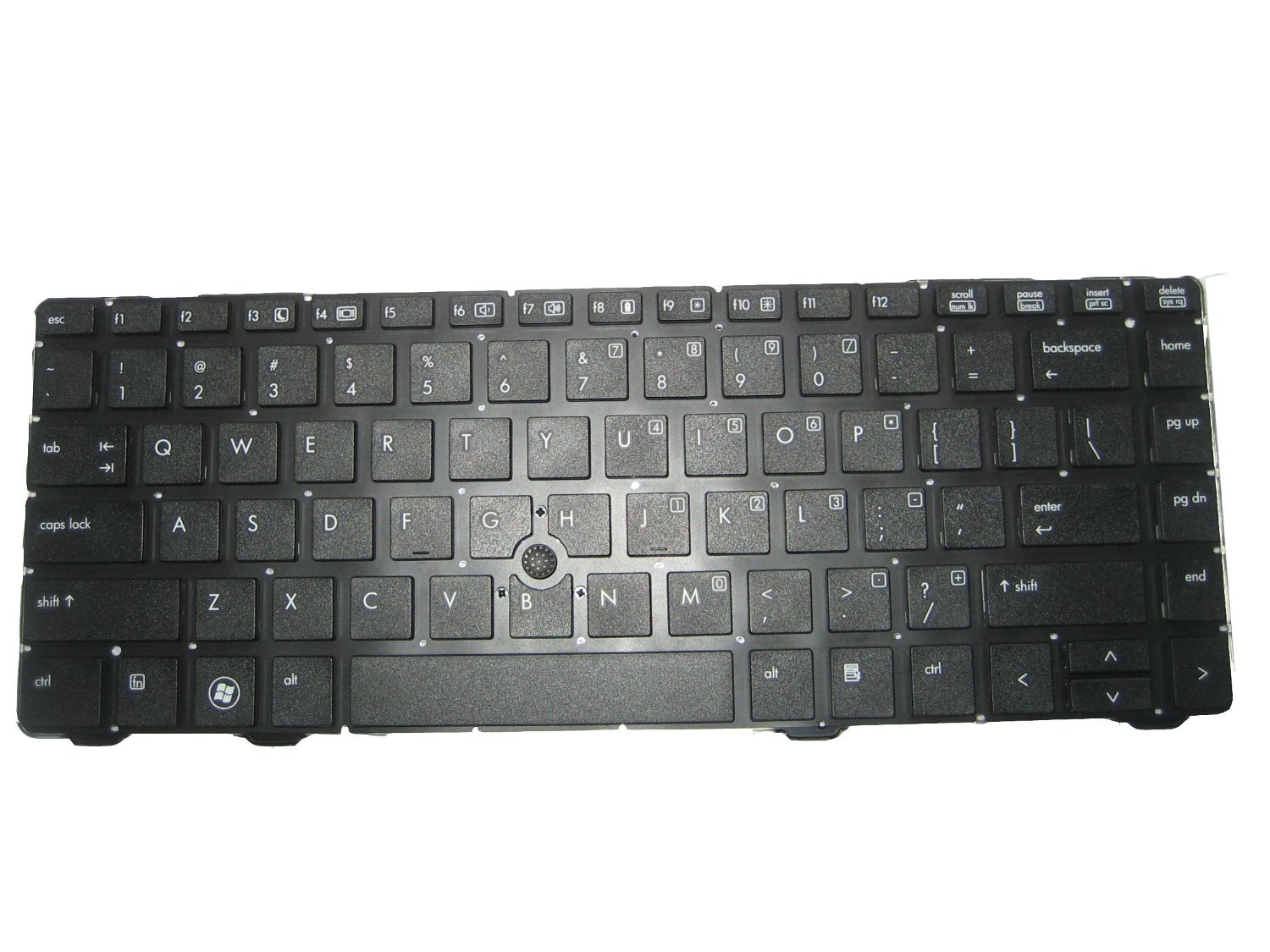 LotFancy New Black keyboard without Frame (with pointer) for HP ProBook 6460B 6465B Elitebook 8460P 8460W , fit part numbers 9Z.N6RSV.A01 NSK-HZASV 01 683833-001 6037B0066401 684332-001 Laptop / Notebook US Layout