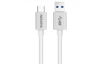 CABLE ADATA TIPO C- USB 3.1 1M BLANCO (ACA3AL-100CM-CSV)