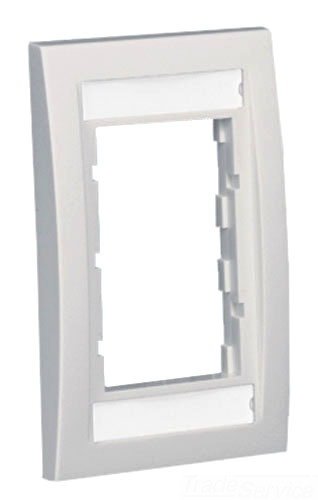 Panduit CBEEIY Executive 1-Gang Plastic Faceplate Frame with Labels, Electric Ivory