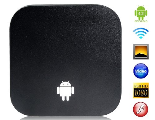 Android 4.2 Quad Core T818 1.6GHz 8GB Android TV Box with Wi-Fi (Black)