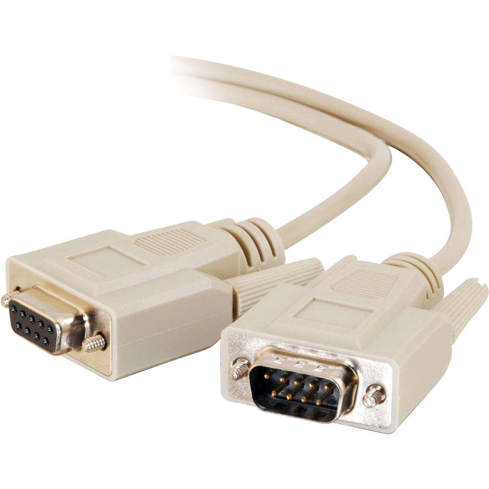 C2G/Cables to Go 25201 DB9 M/F Extension Cable (3 Feet, Beige)