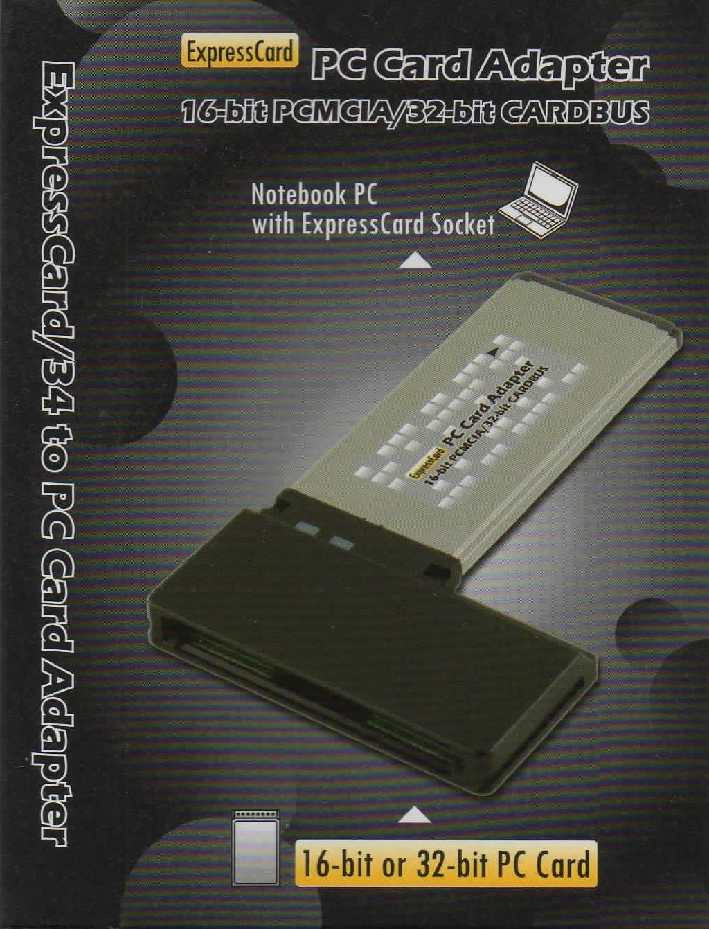 Digigear 16bit / 32 bit CardBus PCMCIA PC Card to 34 mm ExpressCard Adapter/Reader/Writer (For WIN VISTA & 7, NOT for Mac or Win XP) Support Panasonic P2 /3G/ATA/aircard/wireless LAN/modem cards