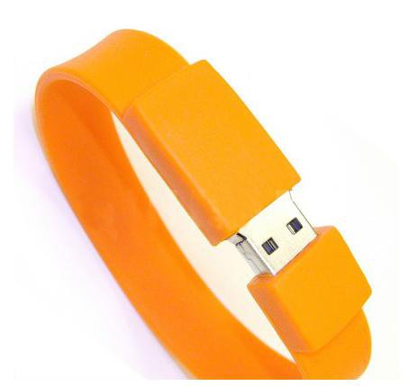 Pulsera USB Flash Drive de silicona 2gb naranja