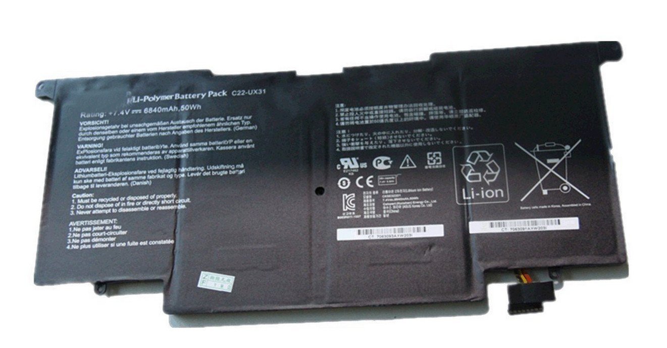 50wh NEW Battery for Asus C22-ux31 Zenbook Ux31a Ux31e Ultrabook