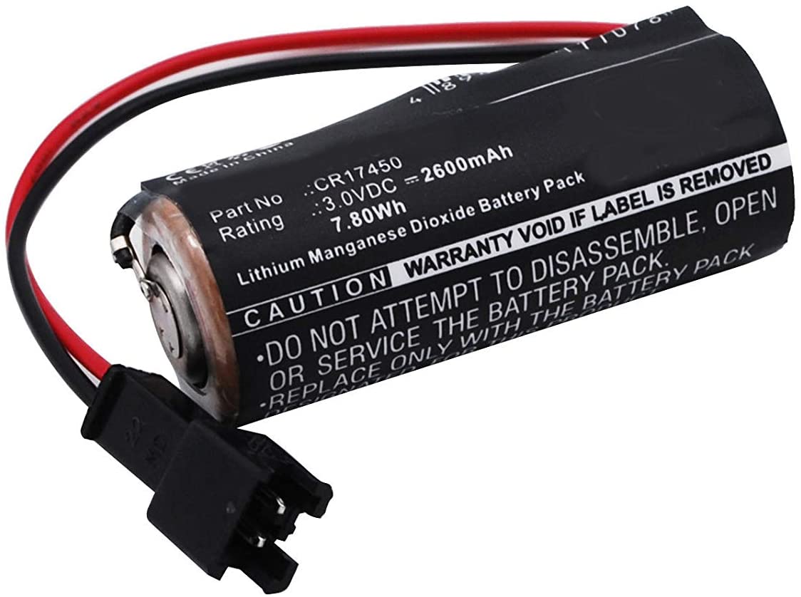 Synergy Digital PLC Battery, Works with Sanyo CR17450 PLC, (Li-MnO2, 3V, 2600 mAh) Ultra High Capacity Battery