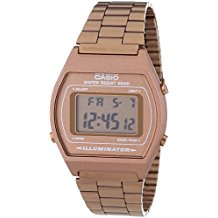 Casio Women's B640WC-5AEF Retro Digital Watch. Band y Dial color bronze