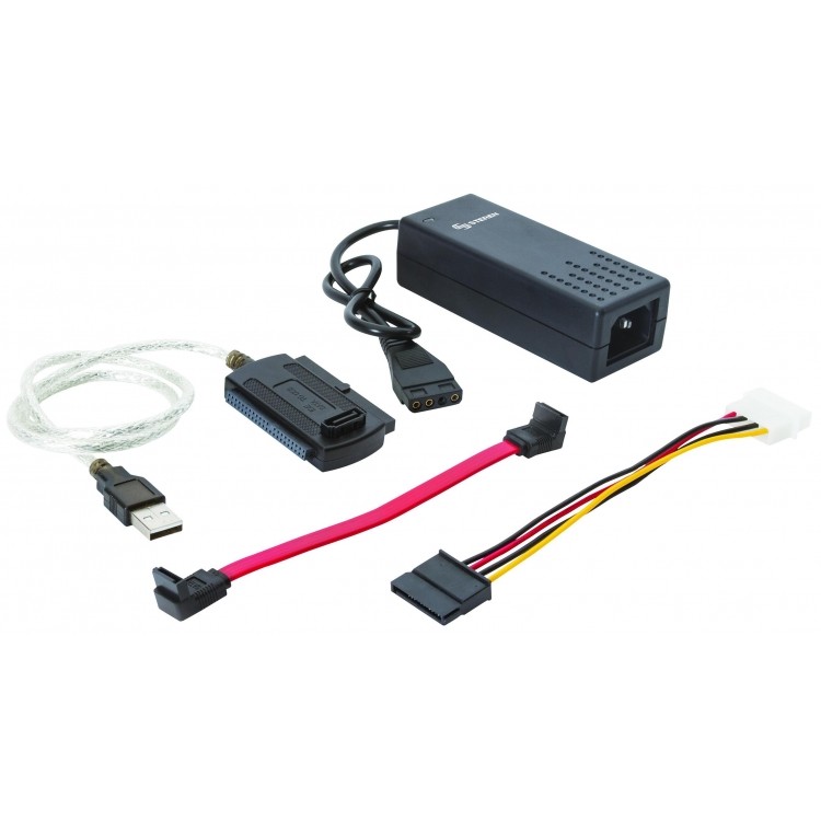 ADAPTADOR/CONVERTIDOR USB A SATA/IDE PARA DISCO DURO DE 3/5 O 2/5”  |  COM-211