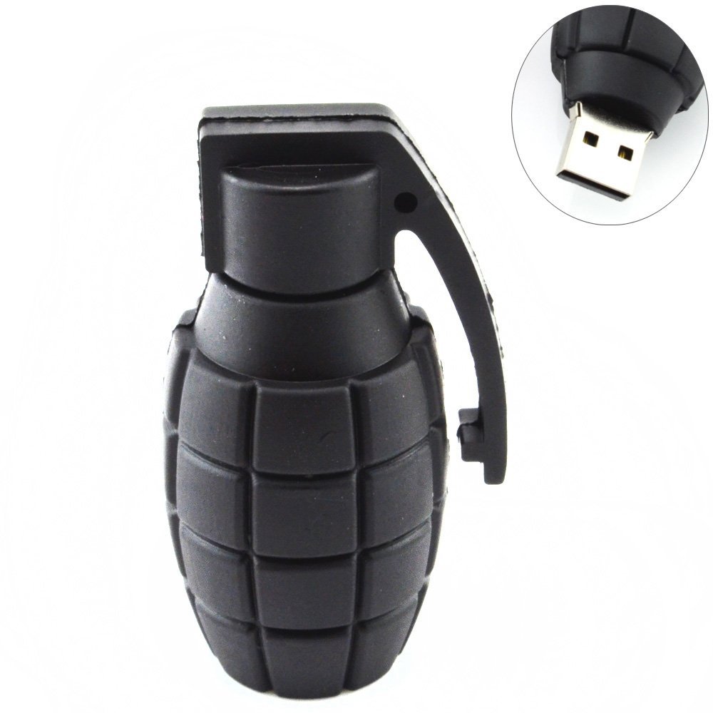 8GB Silicon Antitank Grenade USB Flash Drive (Black)