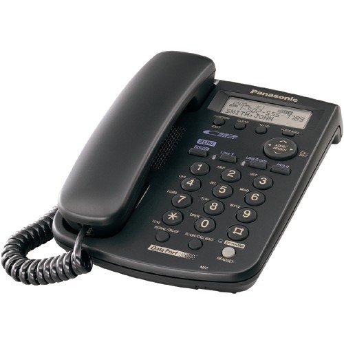 Panasonic KX-TSC11B Teléfono con cable con identificador de llamadas, Negro