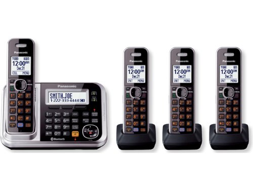 Panasonic KXTG7874S DECT 6.0 Sistema de teléfono 4-auricular de alta calidad con capacidad de Contestación