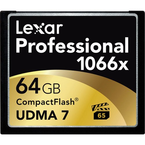 Lexar Professional 1066x 64GB VPG-65 CompactFlash card (Up to 160MB/s Read) w/Free Image Rescue 5 Software LCF64GCRBNA1066