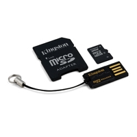 MEMORIA KINGSTON MICRO SDHC 8GB CLASE 4 / KIT MOBILITY C/ADAPTADOR + USB