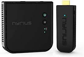 NYRIUS ARIES PRO WIRELESS HDMI TRANSMITTER AND RECEIVER TO STREAM HD 1080P 3D VIDEO FROM LAPTOP PC CABLE NETFLIX YOUTUBE PS4 XBOX 1 DRONES PRO CAMERA TO HDTV/PROJECTOR/MONITOR (NPCS600)