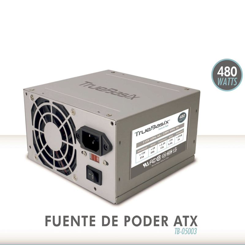 ACTECK PW TB-05003 TRUE BASIX FUENTE DE PODER 480W ATX
