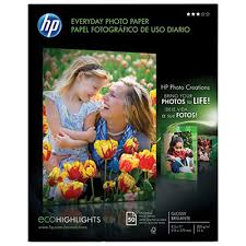 HP EVERYDAY PHOTO PAPER SEMI GLOSS 8.5 X11 PAQUETE DE 5