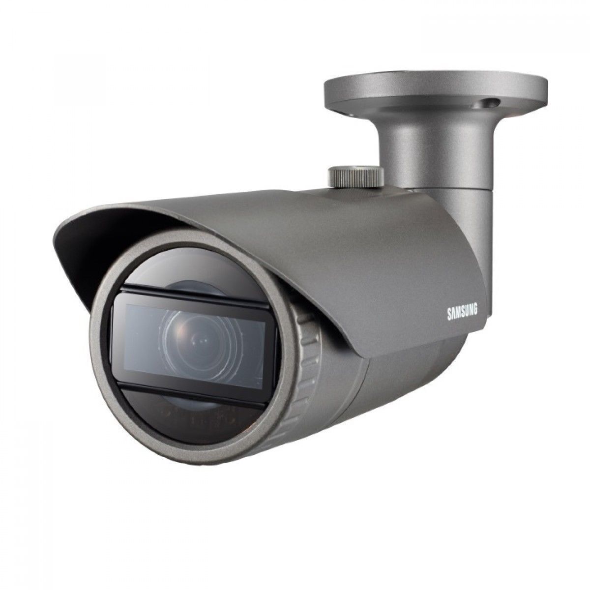 CAMARA DE CCTV BALAS HANWHA QNO-7080R 4 MP HD WISENET RED IP IR RESISTENTE A LA INTERPERIE.