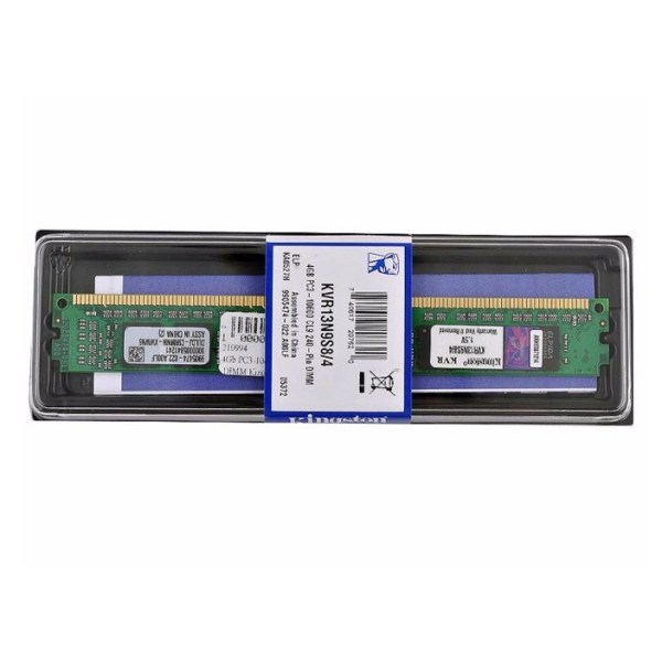 KINGSTON RM KVR13N9S8/4 MEMORIA RAM 4GB DDR3 1333MHz DIMM CL9 Non-ECC